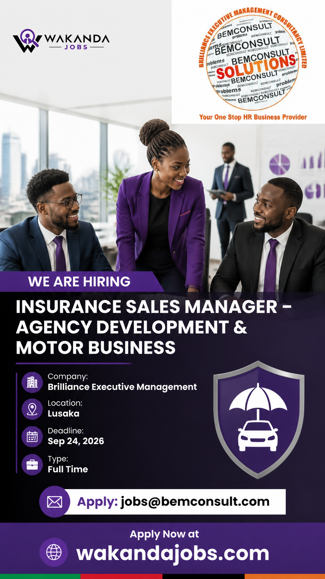 Insurance Sales Manager – Agency Development & Motor Business
