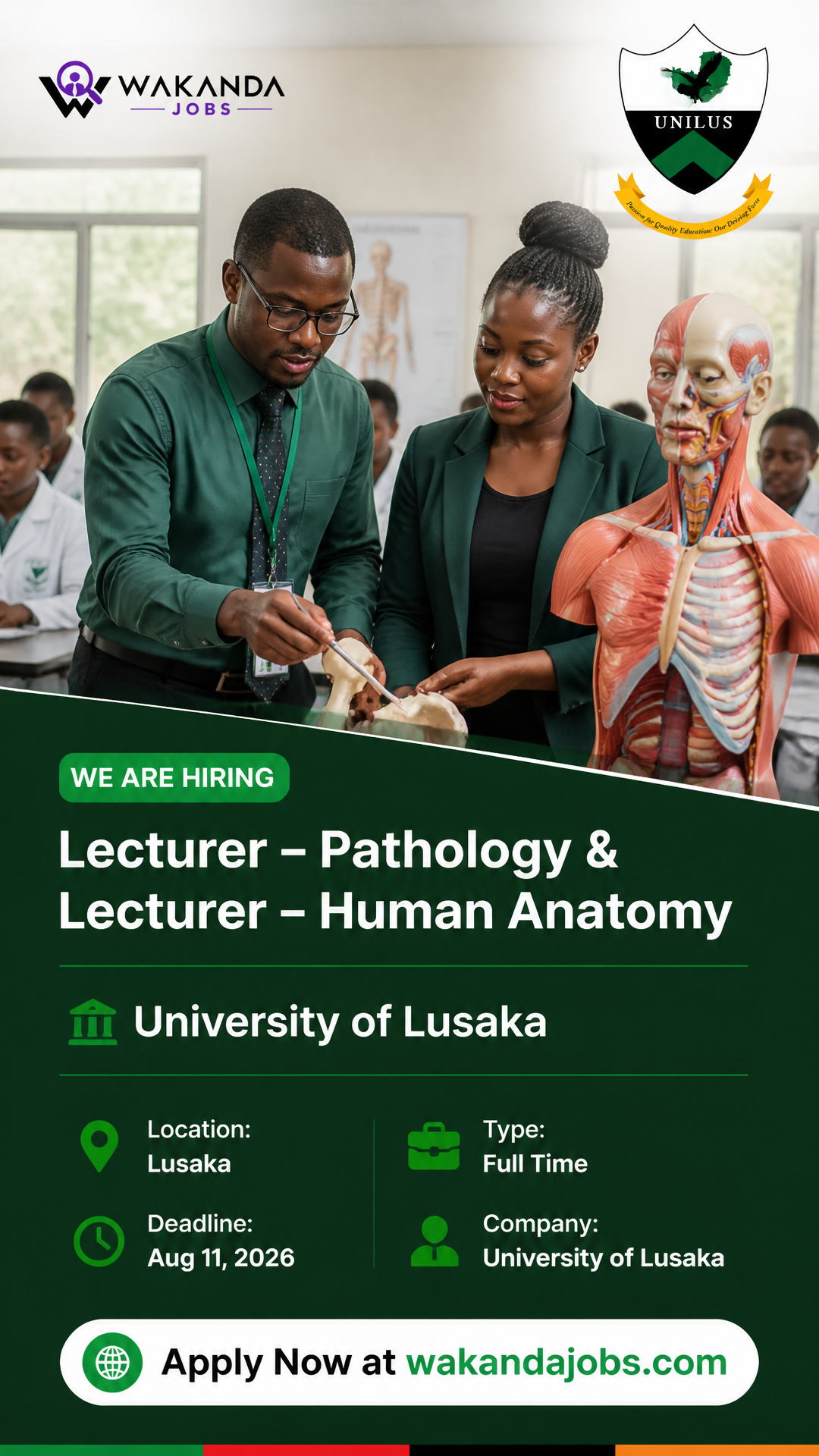 Lecturer – Pathology & Lecturer – Human Anatomy