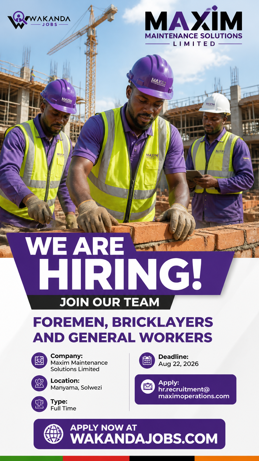 Foremen, Bricklayers and General Workers