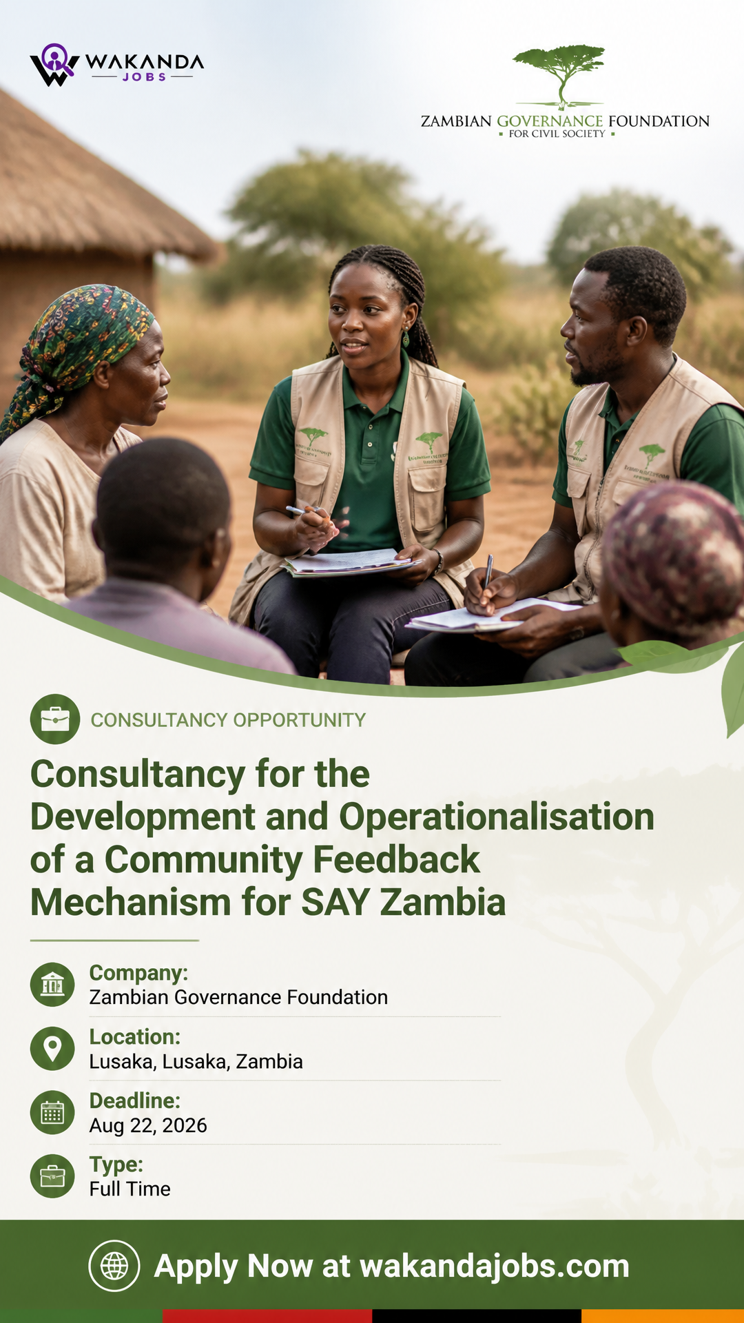 Consultancy for the Development and Operationalisation of a Community Feedback Mechanism for SAY Zambia